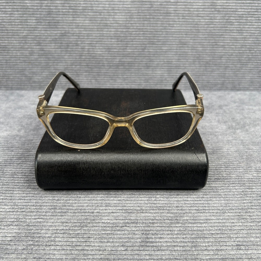 Vintage Bebe Clear Champagne Cat Eye y2k Eyeglasses Tortoiseshell Temples Y2k